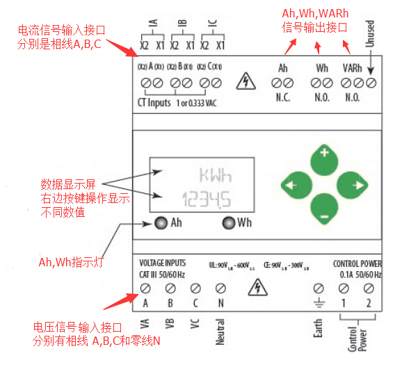�������ģ�KT-VER-e50B2��Wh�й����|VARh�o�����|Ah����С�r���Ľӿ��f���D